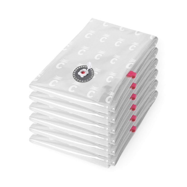 Compactor RAN8717 platzsparende Vakuum-Aufbewahrungsbeutel im 6er-Pack, Grösse XL, extra flach, Aspi