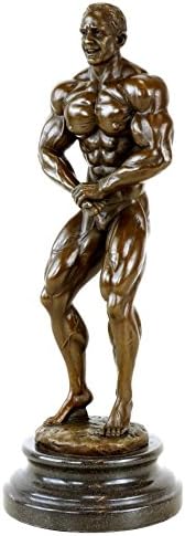 Kunst & Ambiente - Bodybuilder Figur Arni aus Bronze - Trophäe - Pokal - signiert Milo - Bodybuildin