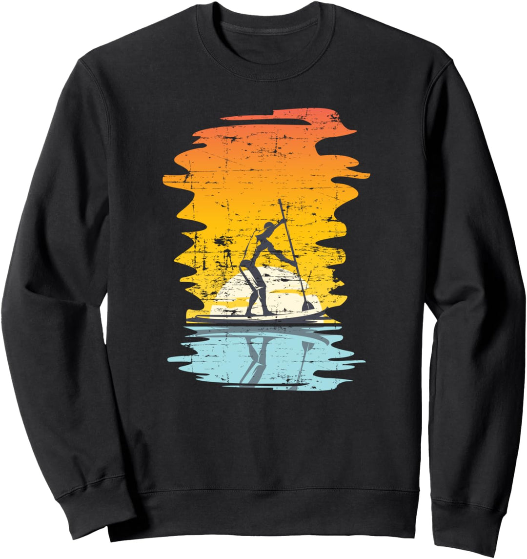 SUP Wassersport Sonnenuntergang Stand Up Paddeln Sweatshirt