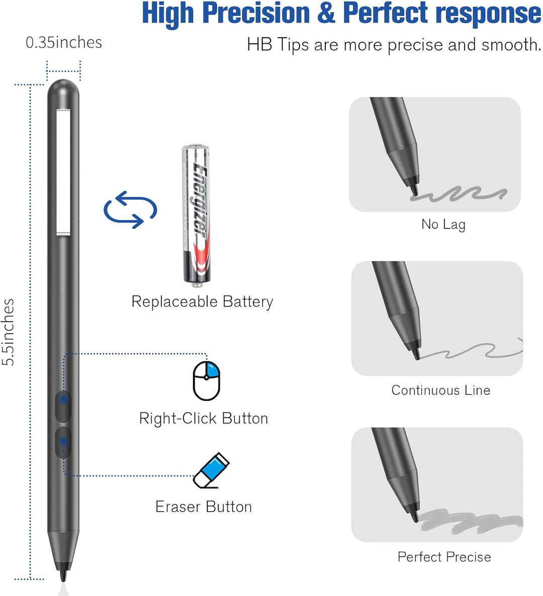 Stylus Stift HP, Pen für HP Envy/Spectre/Pavilion x360 und Andere Serien, Aktiver Digitaler Stift, 1