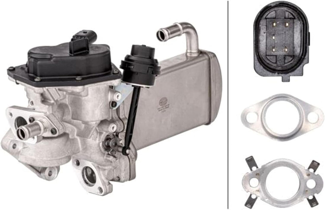 HELLA 6NU 358 167-031 AGR-Modul - elektrisch - 5-polig - mit Dichtungen/mit AGR-Kühler - mit AGR-Ven
