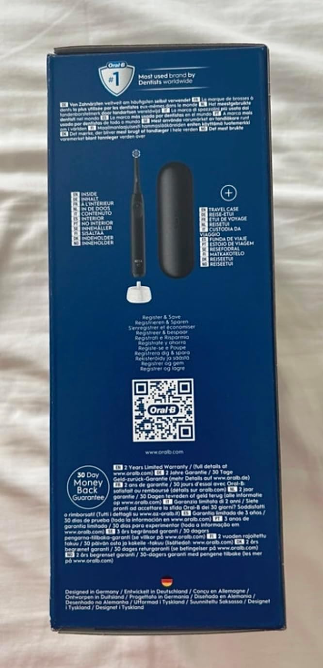 Oral-B iO 2 elektrische Zahnbürste, blau, für Erwachsene, 3 Reinigungsmodi, sanft für das Zahnfleisc