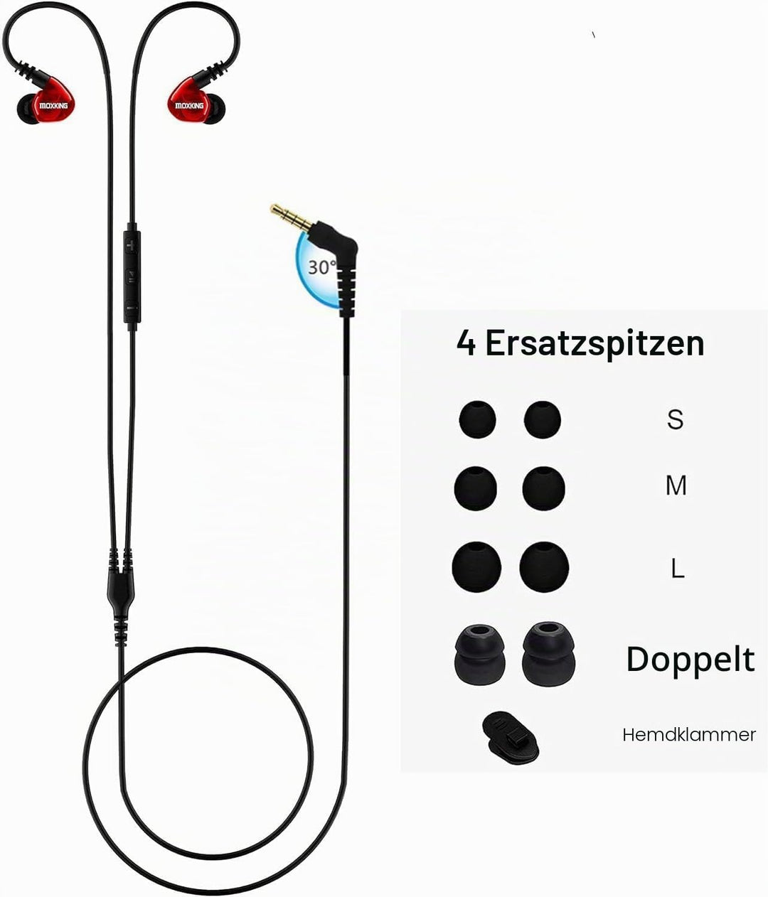 Running Sports Earbud Headphones Wired Over Ear In Ear Headsets Noise Isolation wasserdichte Ohrstöp