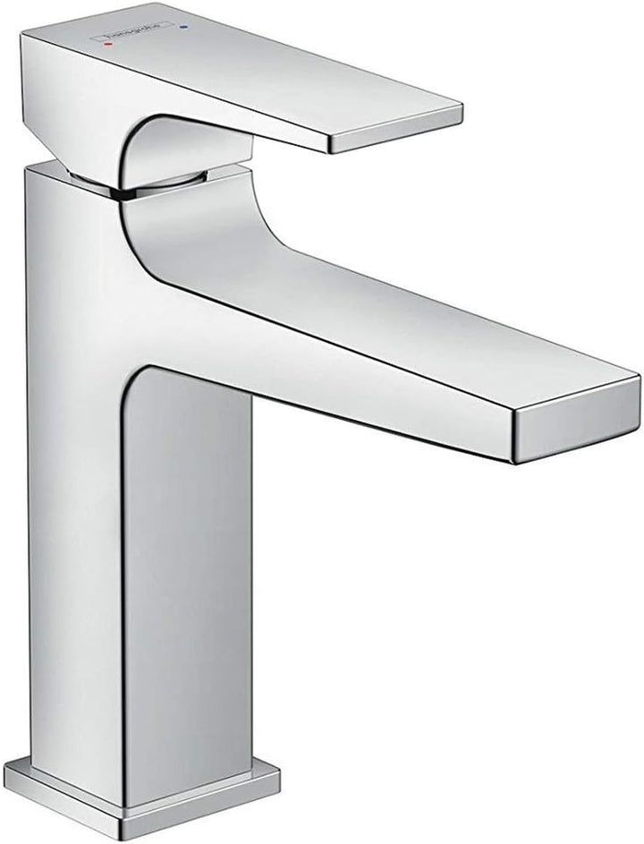 hansgrohe Wasserhahn Metropol (Armatur mit Auslauf Höhe 110 mm und Zugstangen-Ablaufgarnitur) Chrom