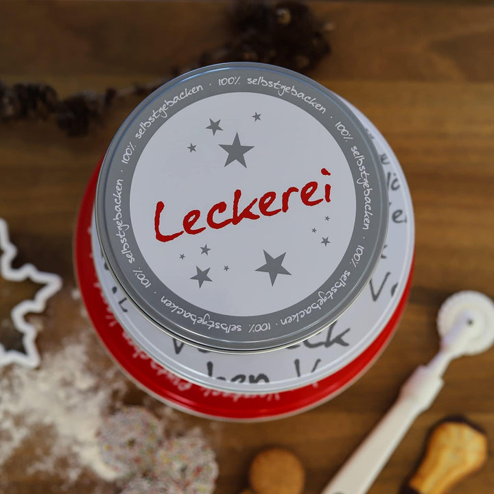 Brandsseller Plätzchendosen 3er Set – Keksdosen &amp; Aufbewahrungsdosen für Gebäck, Kekse &amp; Weihnachtsp