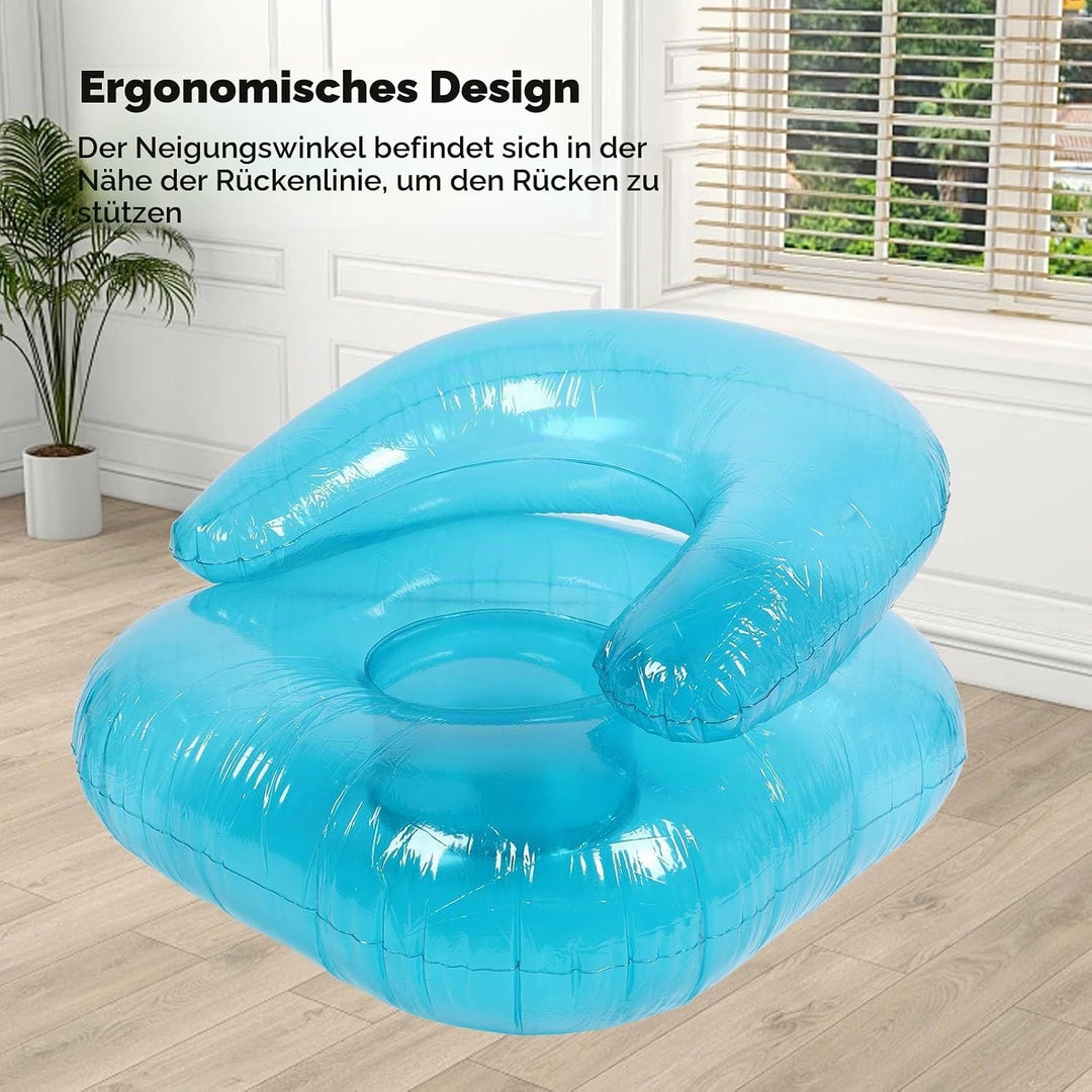 Transparenter Ergonomischer Blow -up -Stuhl, Verbesserung des Wohnraums Einzigartiger Aufblasbarer S