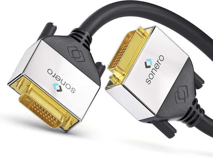 Sonero DVI Kabel, Dual Link, 24+1, Stecker auf Stecker, Schwarz, 7,5m 7,50m, 7,50m