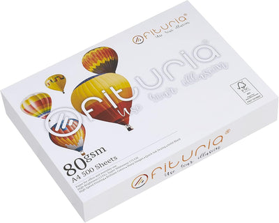 OFITURIA Mehrzweckpapier für Drucker, A4, 80 g/m². (2500 Hojas - 1 Caja) weiss, weiss