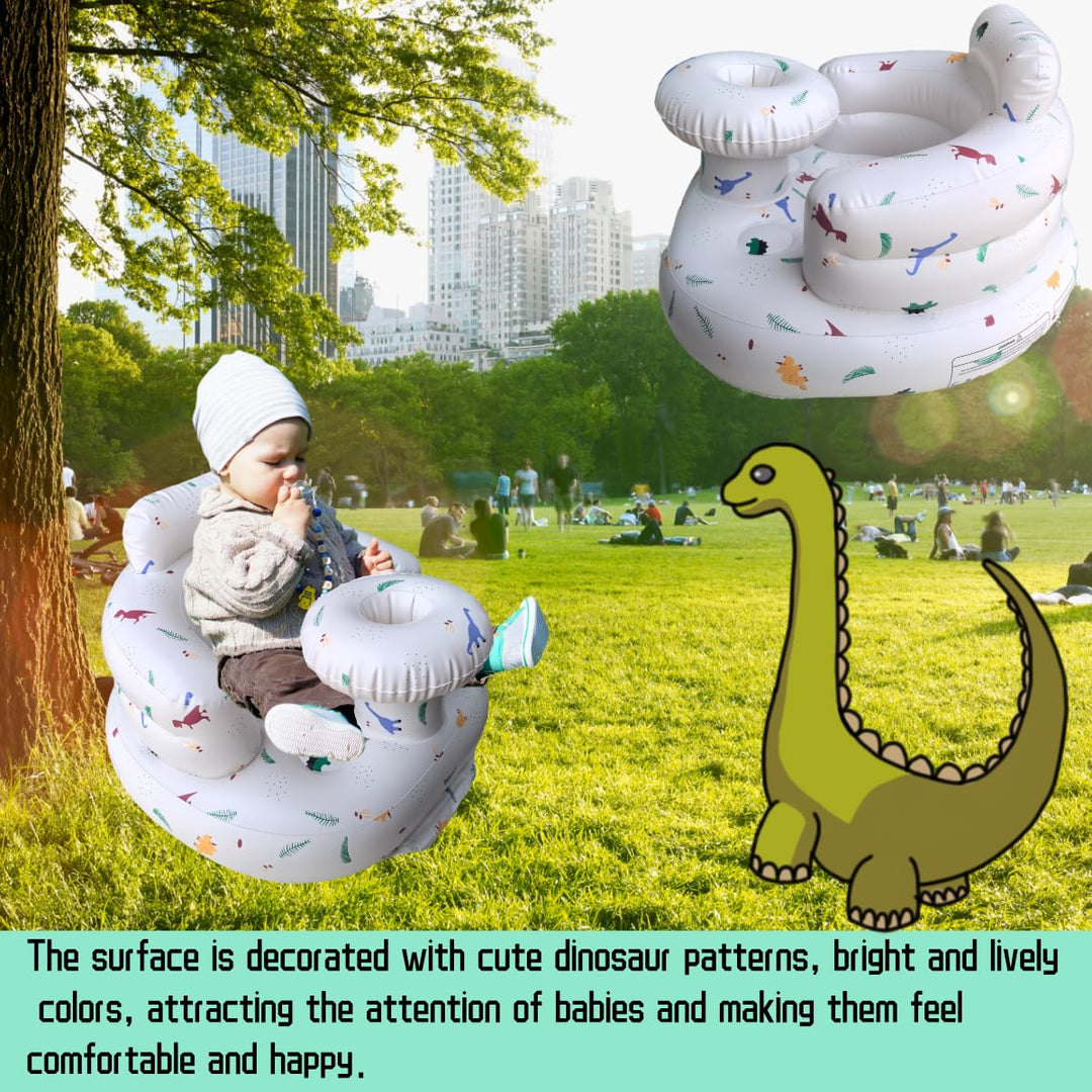 Baby Aufblasbarer Sitz für Babys von 4-24 Monaten, Integrierte Luftpumpe, Kinder-Rückenstütze Sofa,