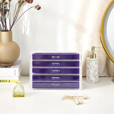 ProCase Acryl Schmuck Organizer Schmuckschatulle für Damen Durchsichtige Schmuckaufbewahrung Schmuck