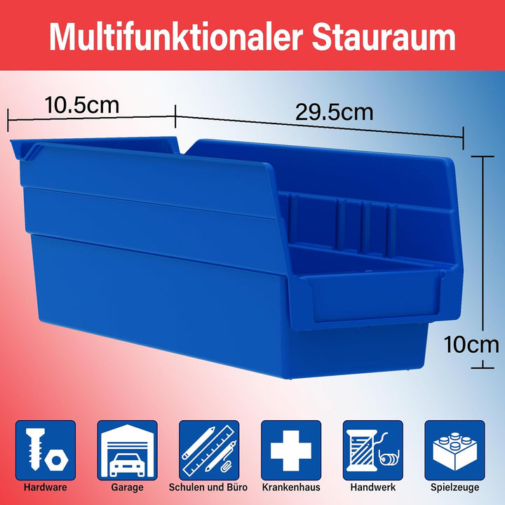 Akro-Mils 30120 Kunststoff-Nistkasten, 30,5 x 10,2 x 10,2 cm, Blau, 24 Stück, Blau