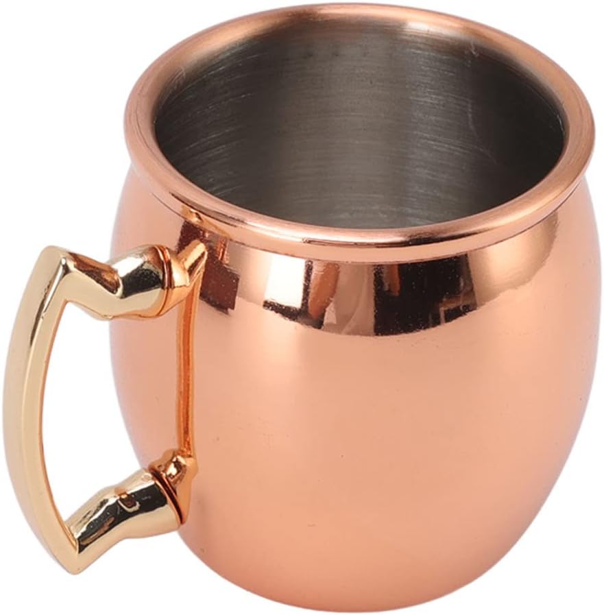 Moscow Mule Kupferbecher, Mule-Becher-Set, Korrosionsbest?ndig, Leicht zu Reinigen, 2 Unzen, W?rmeis