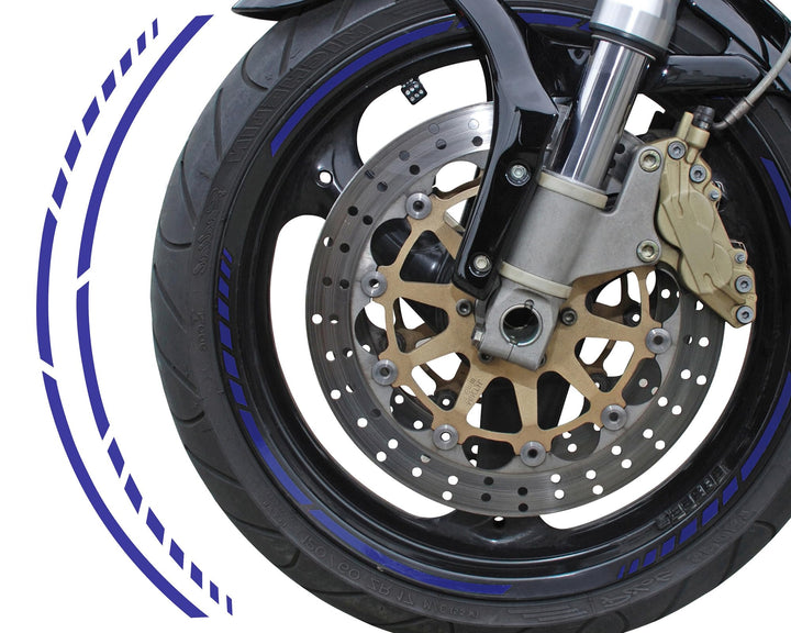 Foliatec PIN Striping Racing Felgenrandaufkleber Motorrad Zierstreifen Felgen Aufkleber, blau Blau 1