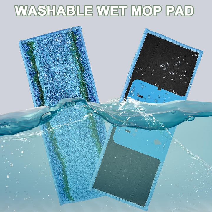 10er-Pack Waschbare WischtüCher für Wischroboter, Wiederverwendbare Mikrofaser Wischauflagen Mop, Wi