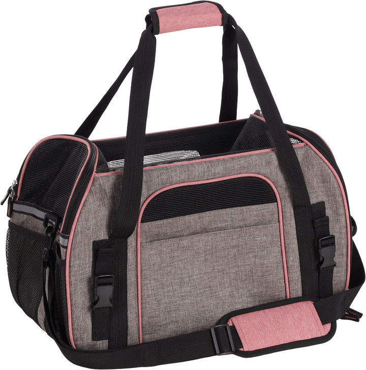 Hundetasche - Tragetasche Xandor Taupe – 48x25x33cm – Polyester – Reflektoren – Zubehöröffnung – Aut