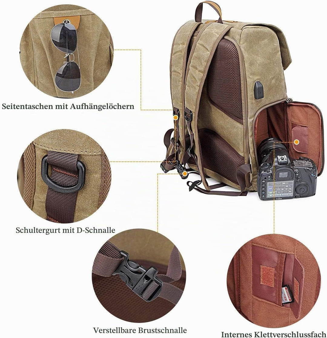 UBAYMAX Rucksack für Spiegelreflexkameras, wasserdicht, für Spiegelreflexkameras, stossfest, 39,6 cm