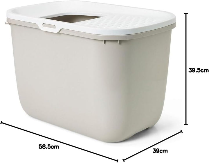 SAVIC Katzentoilette Hop In mit Einstieg von oben beige-weiss