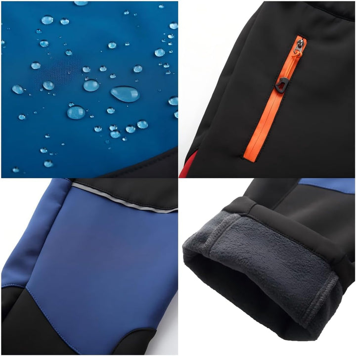 Echinodon Kinder Softshellhose mit Reflektor Gefüttert Hose Wasserabweisend Winddicht Atmungsaktiv J