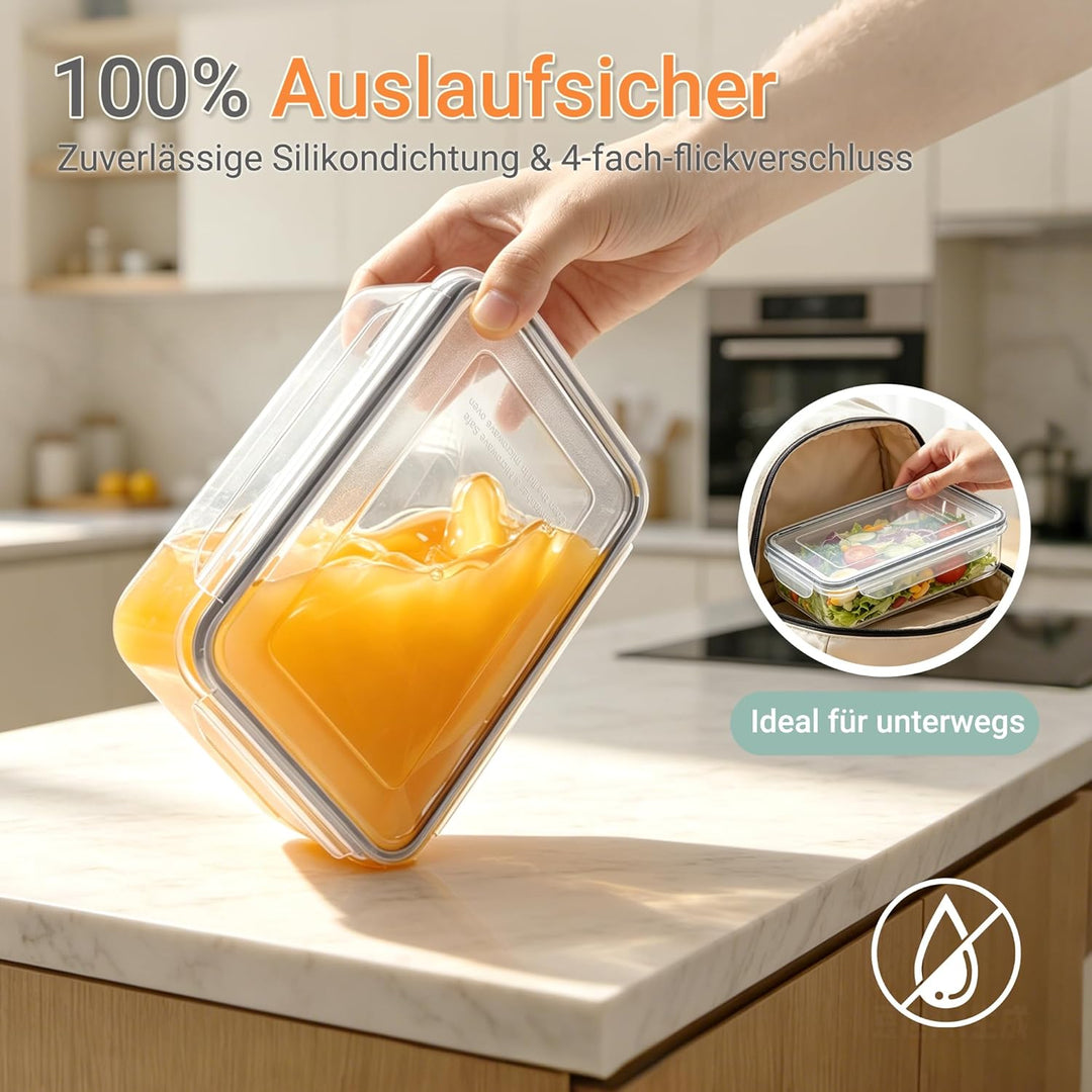 TUSEASY Frischhaltedosen mit Deckel, 12 Stück Vorratsdosen Luftdicht Aufbewahrungsbox mit Deckel Küc