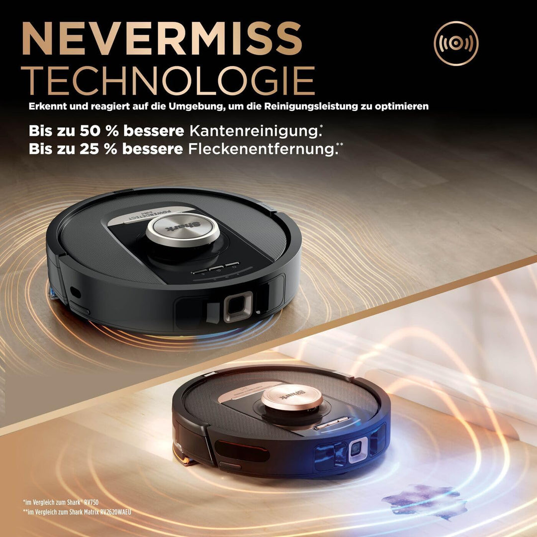 Shark PowerDetect 2-in-1 Saug- und Wischroboter, NeverTouch Pro 60 Tage selbstentleerend, selbstnach