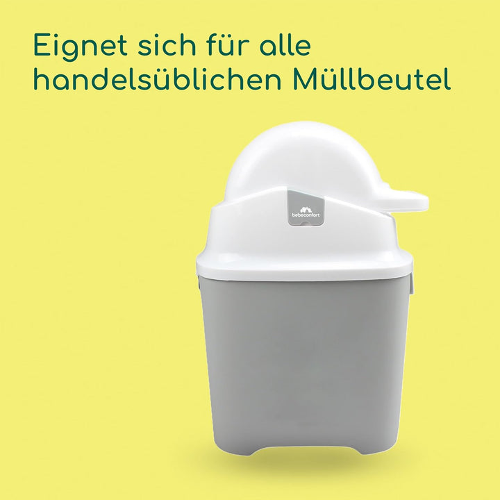 Bebeconfort geruchsdichter Windeleimer Grösse L, Windeleimer, Deckel geruchsdicht, für alle Müllbeut