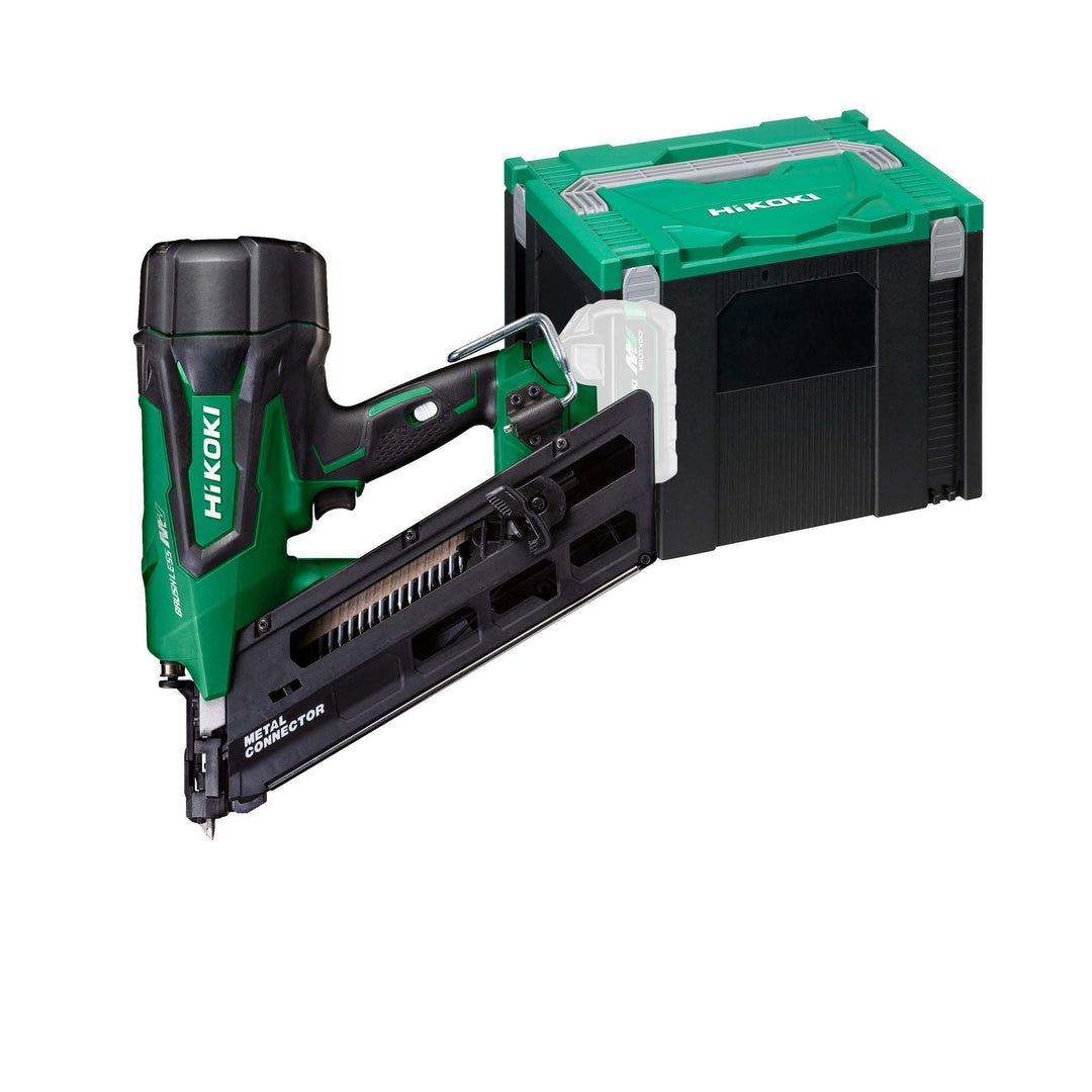 HiKOKI Akku-Ankernagler 34° - 36 V, 38-64 mm Nägel, 2 Nägel/Sek. - Brushless Motor, werkzeuglose Tie