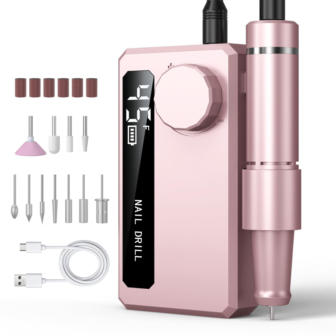 Elektrische Nagelfräser - Professionell Nagelfeile für Gelnägel & Acrylnägel - 45000 u/min Kabellose