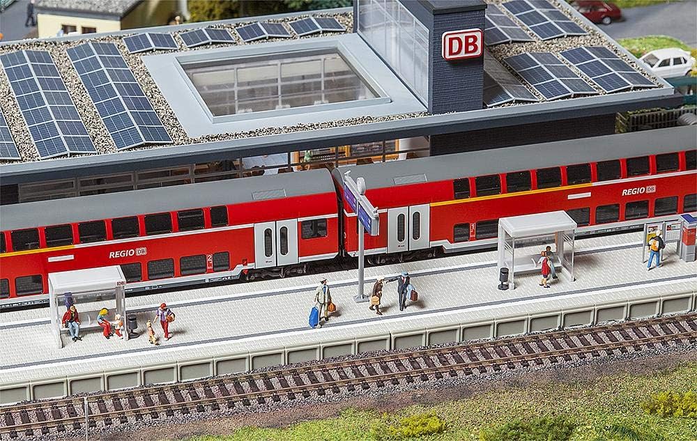 Faller FA 120202 H0 Moderner Bahnsteig mit Zubehoer, 34