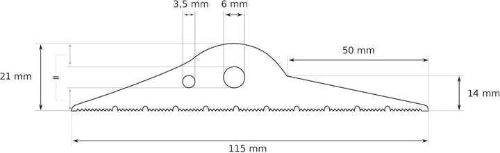 DQ-PP GARAGENTOR DICHTUNG | 5m | 21mm x 115mm | inkl. Montagekleber | schwarz | Bodenabdichtung aus