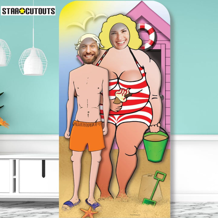 Star Cutouts SC134 Fotoaufsteller mit Strandpärchen-Motiv, aus Pappe