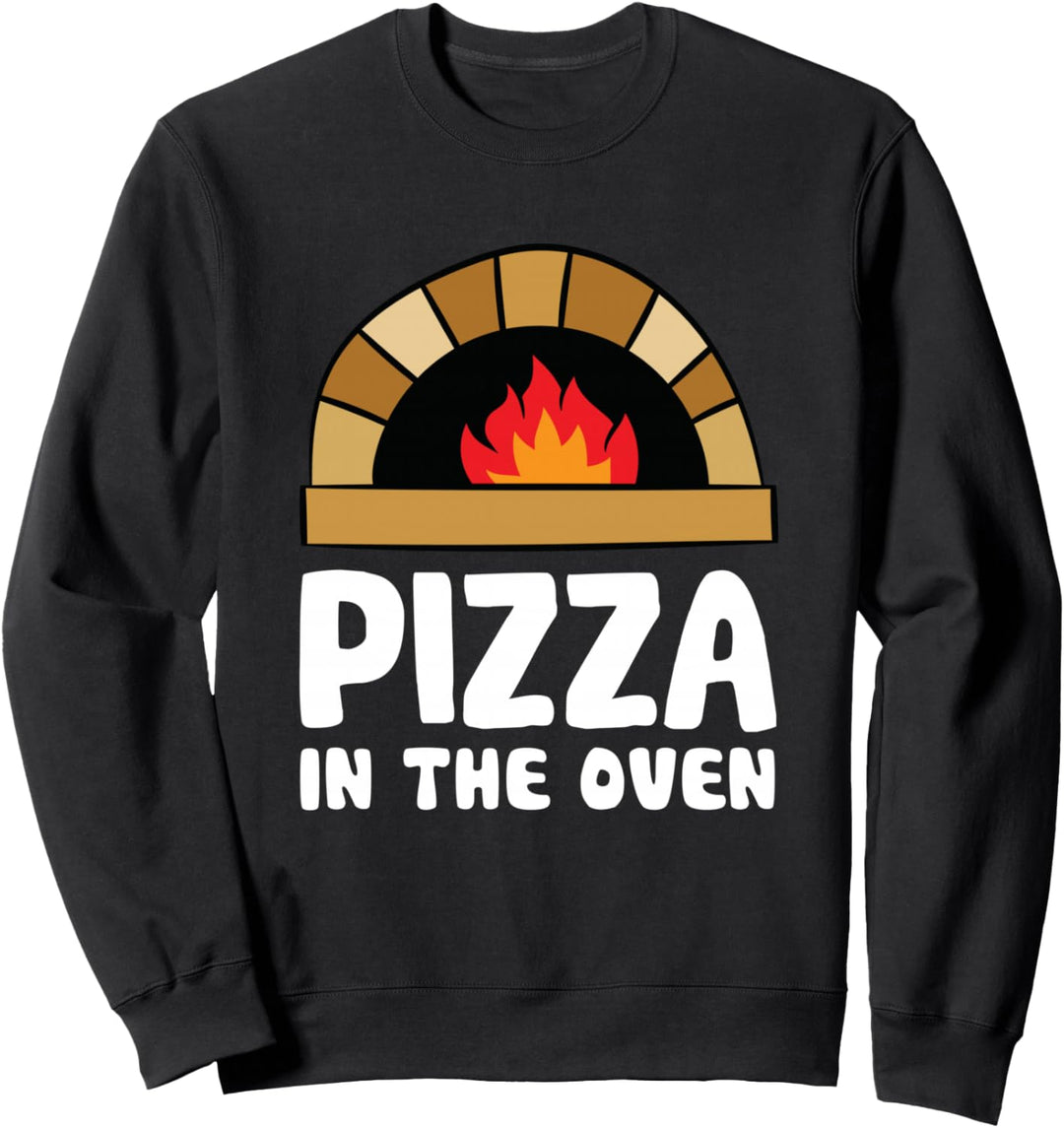 Pizza im Ofen Schwangere Frauen Schwangerschaft Sweatshirt