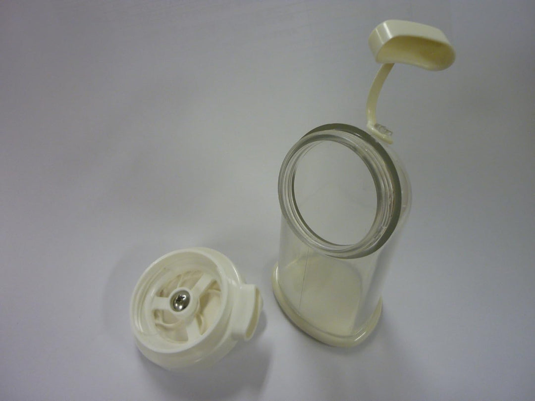 1 x Asvell Sesammühle aus Kunststoff, hergestellt in Japan, weiss 2.17×2.8×4.88 inch, 2.17×2.8×4.88