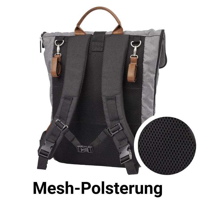 Gesslein 888 grosser Wickelrucksack Wickeltasche mit einem Volumen von 30,5l! Zubehör und Kinderwage