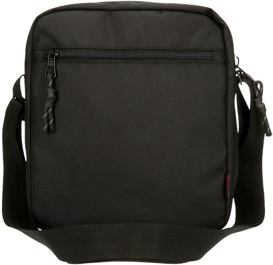 Pepe Jeans Bromley LDN Umhängetasche für Tablets, Schwarz, 23 x 27 x 7 cm, Polyester mit Details aus