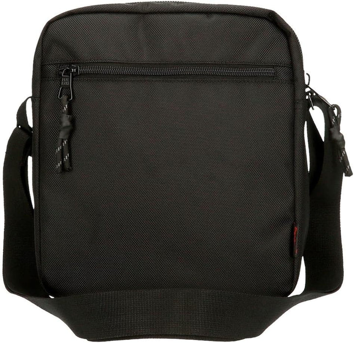 Pepe Jeans Bromley LDN Umhängetasche für Tablets, Schwarz, 23 x 27 x 7 cm, Polyester mit Details aus