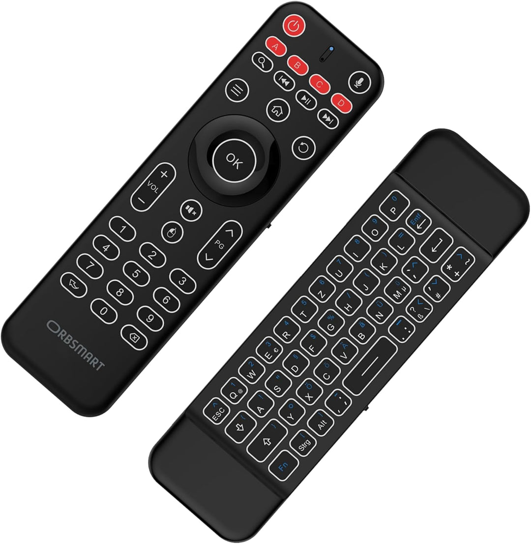 Orbsmart AM-1 Pro kabellose Airmouse mit Deutscher Mini-Tastatur