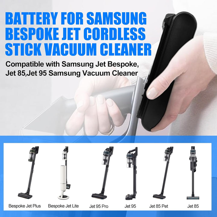 Akku für Samsung Jet Bespoke,Jet 85,Jet 95 Samsung kabellosen Staubsauger, Ersatz für Akku-Modell VC