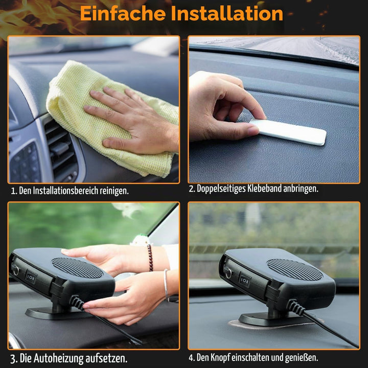 Leaflai Autoheizung 150 W – 12 V tragbare Autoheizung, Anti-Beschlag-Auto-Defroster, der an den Ziga