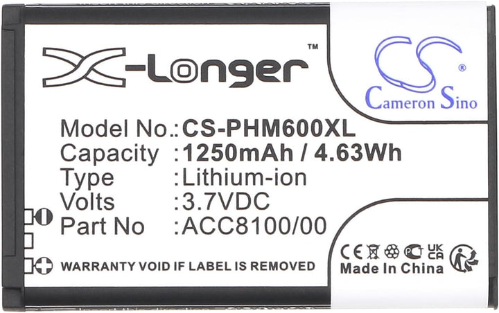 TCTK Akku 1250mAh Kompatibel mit [Philips] DPM6000, DPM7000, DPM8100, DPM8500, Pocket Memo DPM6000,