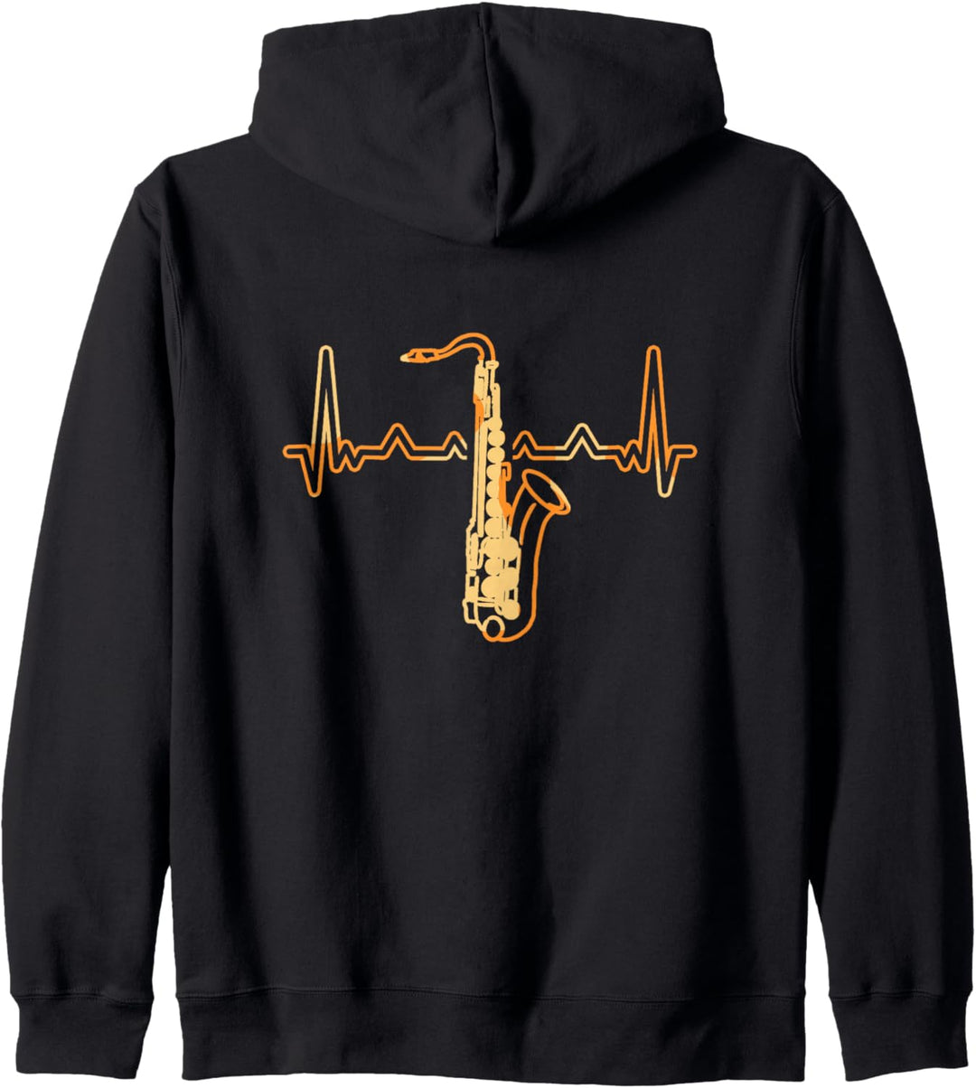Saxophon Herzschlag Musiker Kapuzenjacke