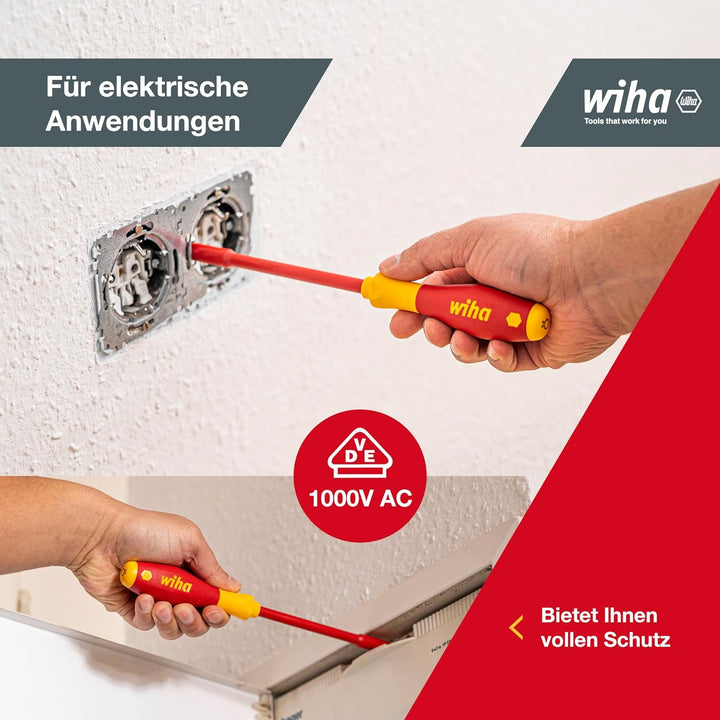 Wiha Steckschlüssel Schraubendreher Set SoftFinish® electric (29466) 5 tlg. I für Aussensechskantsch