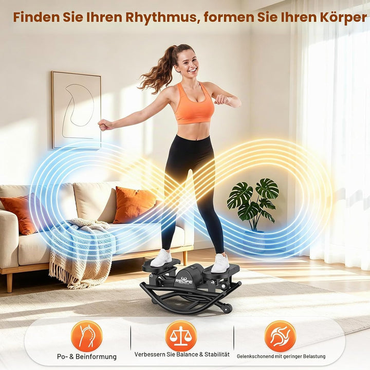 RELIFE REBUILD YOUR LIFE Rock Stepper für Zuhause Seitliches Schaukeln 3D Bewegung Low-Impact Rockin