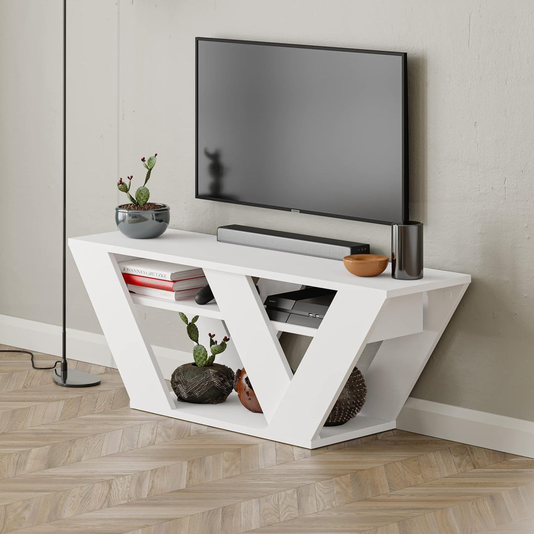 Modern TV-Einheit für Wohnzimmer bis 48" Fernseher, 110 x 40 x 30 cm, einfache Montage und Reinigung