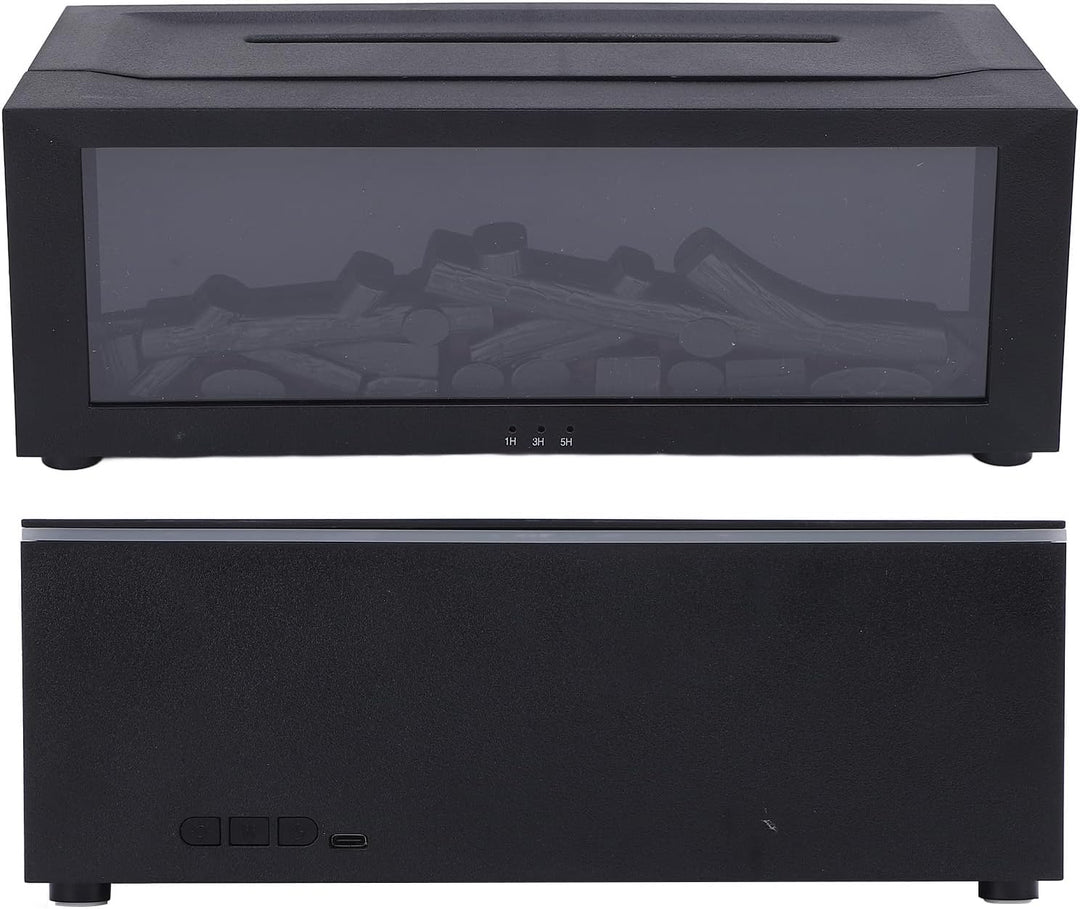 Fireplace Diffuser, Diffuser Kamin mit 3D Flammen, Kaminöl-Diffusor mit Timer, Leiser Kamindiffusor