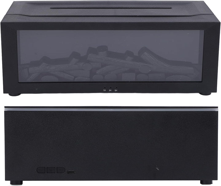 Fireplace Diffuser, Diffuser Kamin mit 3D Flammen, Kaminöl-Diffusor mit Timer, Leiser Kamindiffusor
