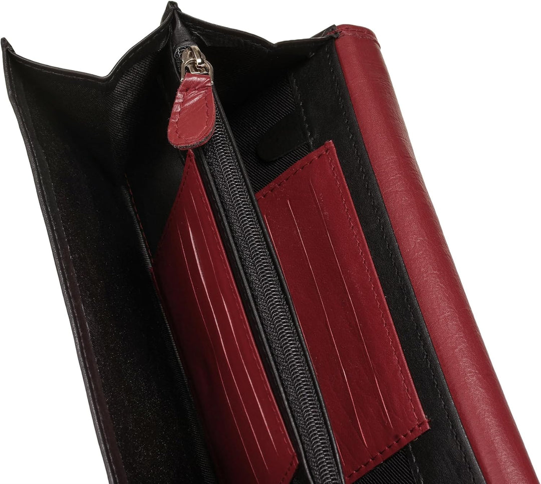 bruno banani Geldbörse Echt Leder Damen | elegante Geldbörse, 19 Kartenfächer, RFID-Schutz, Münz- un