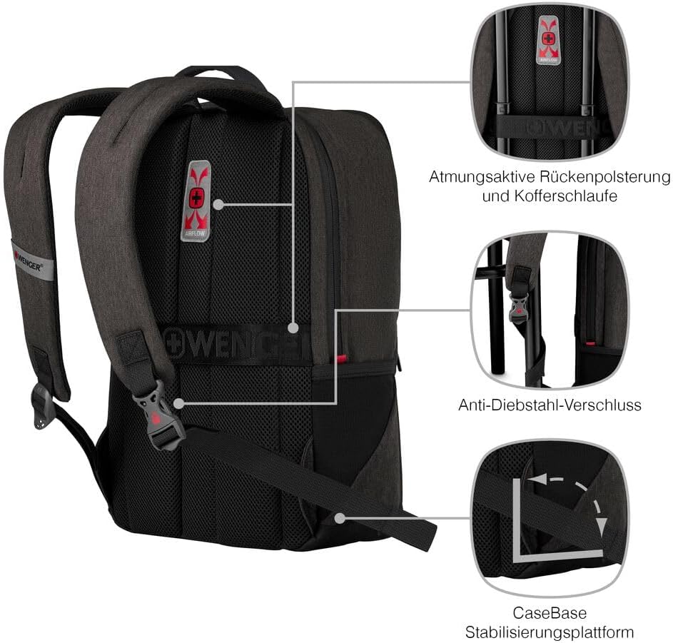 WENGER MX Reloaded Laptop-Rucksack mit Tabletfach bis 10 Zoll, Notebook bis 14 Zoll, 17 l, Damen Her