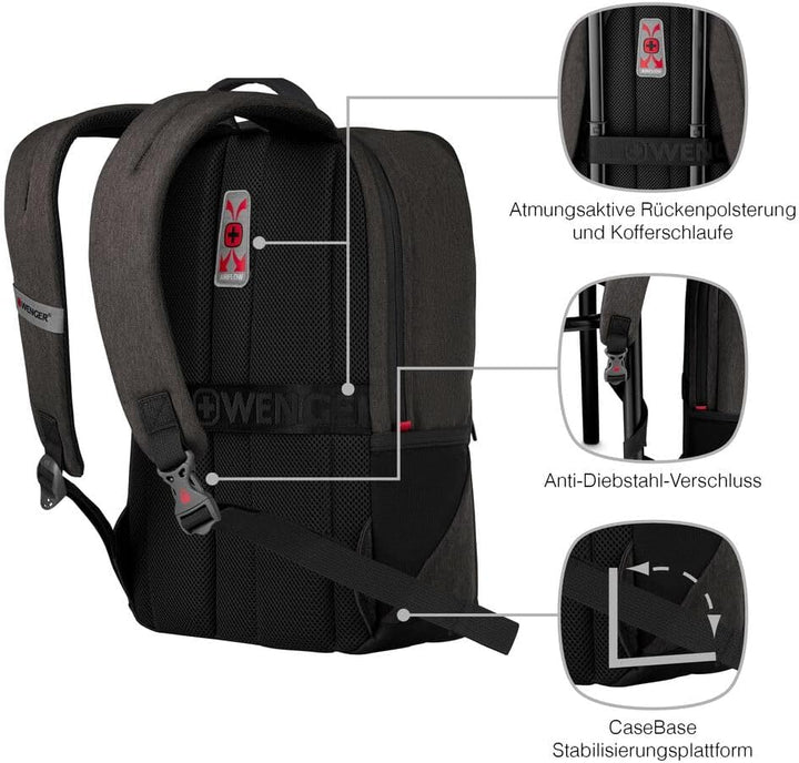 WENGER MX Reloaded Laptop-Rucksack mit Tabletfach bis 10 Zoll, Notebook bis 14 Zoll, 17 l, Damen Her