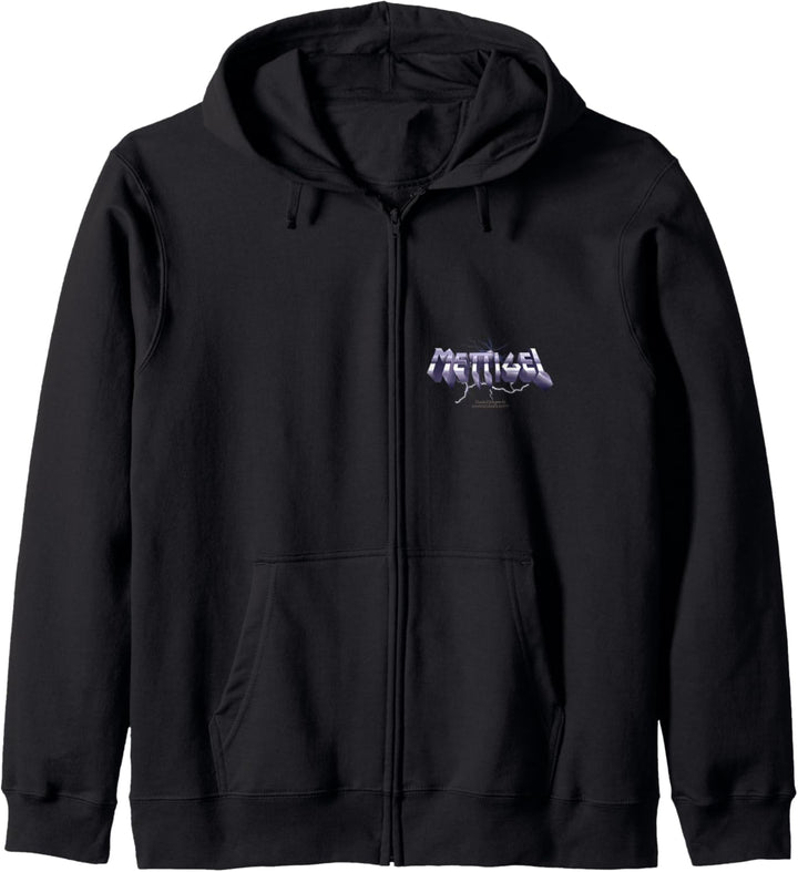 Mettigel Geek Motiv Heavy Metal Schriftzug Original Mettigel Kapuzenjacke