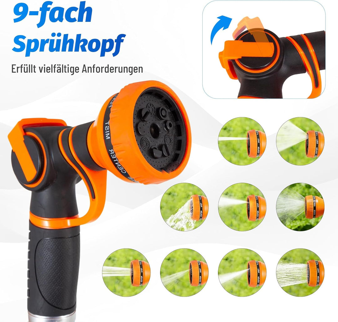 Wand Schlauchtrommel Wand-Schlauchbox 20 Meter, 180° Schwenkbar flexible Bewässerung für grosse Gart